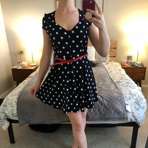 A’gaci baby and white polka dot dress large